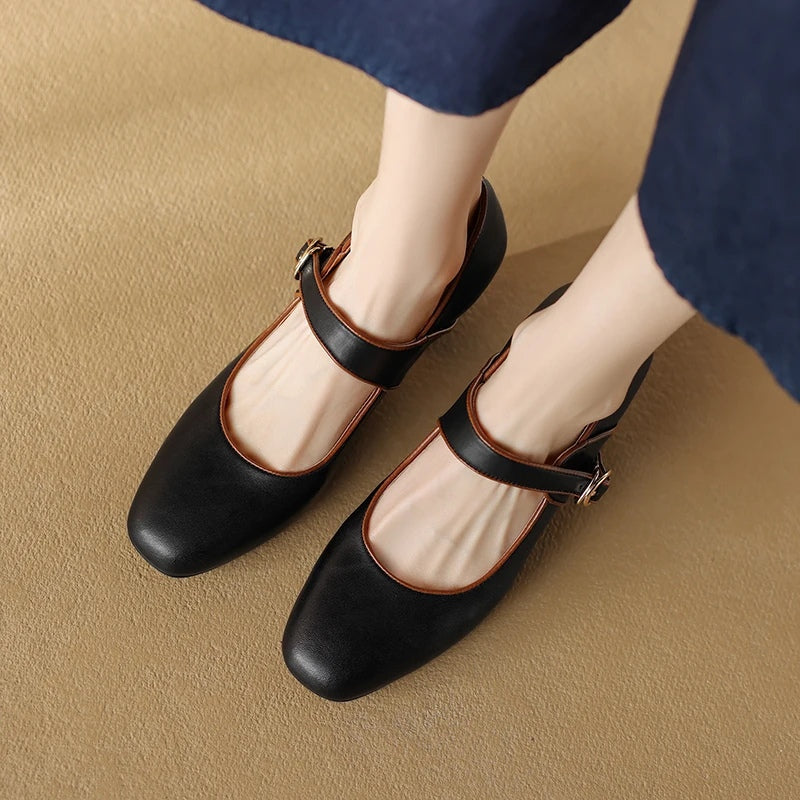 Elegante Mary Jane Heels aus echtem Leder für Damen