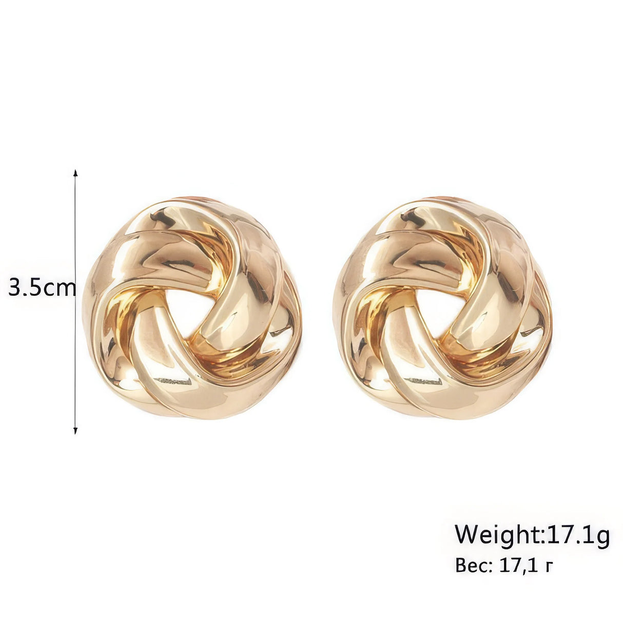Nuevos pendientes colgantes en espiral de oro: joyas exageradas para las orejas para mujeres
