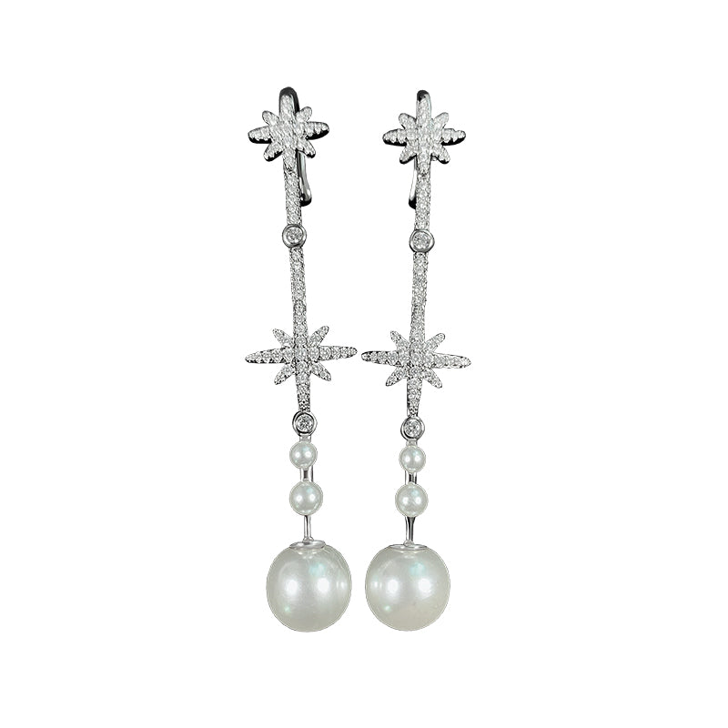 Classic Six-mount Star Slider Stud Earrings - Dazpy