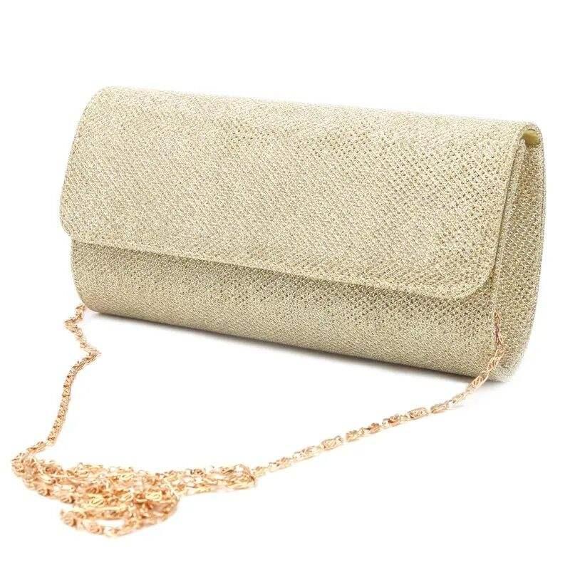 Bolso de mano de lujo con cadena brillante tipo bandolera: bolso perfecto para bodas y fiestas