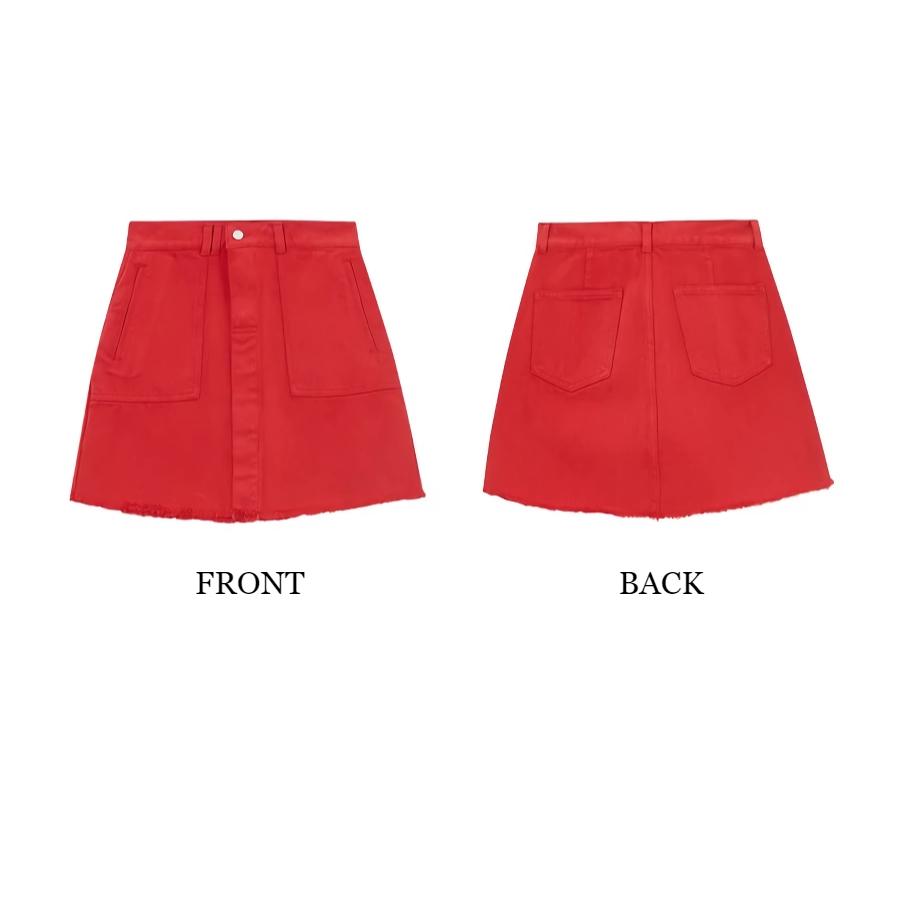Mini-Jeansrock mit hoher Taille