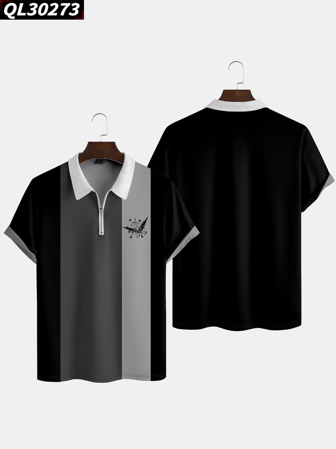 Camisa casual de manga corta con solapa para hombre de Creative Elements