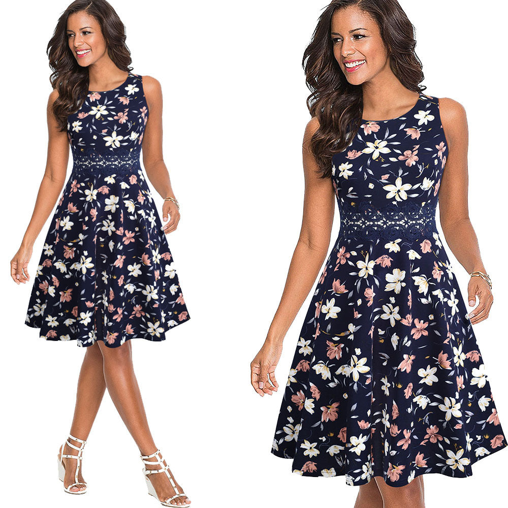 Vestido de encaje estilo europeo y americano