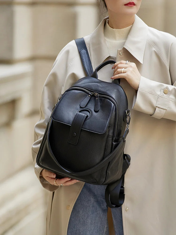 Eleganter Damenrucksack aus echtem Leder