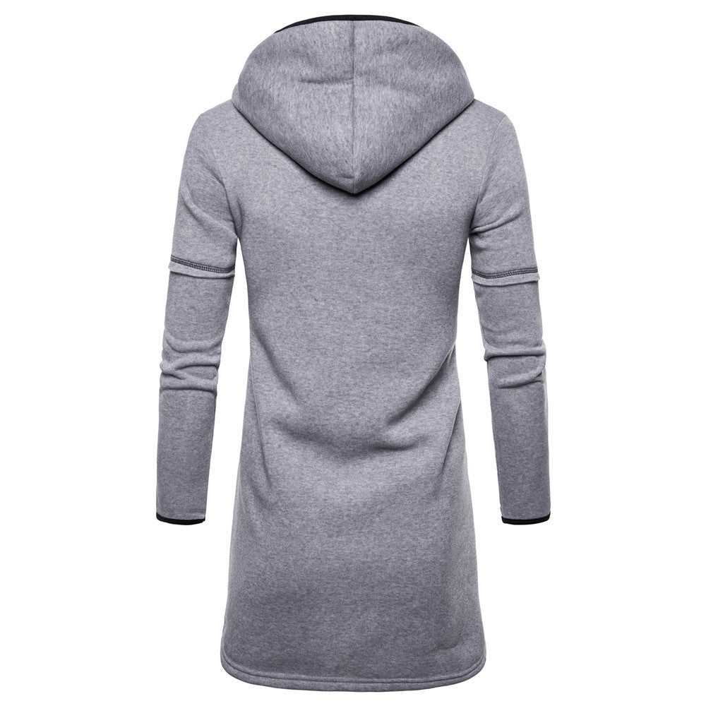 Mittellange High Street-Strickjacke mit Kapuze und großen Taschen für Herren