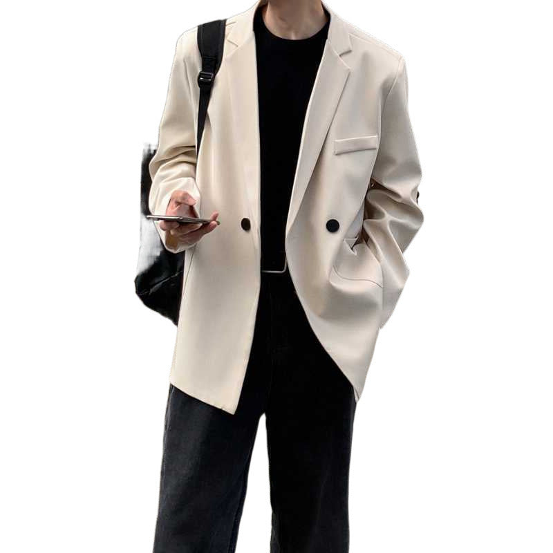 Chaqueta de traje de hombreras acolchadas de alta calidad, traje informal holgado