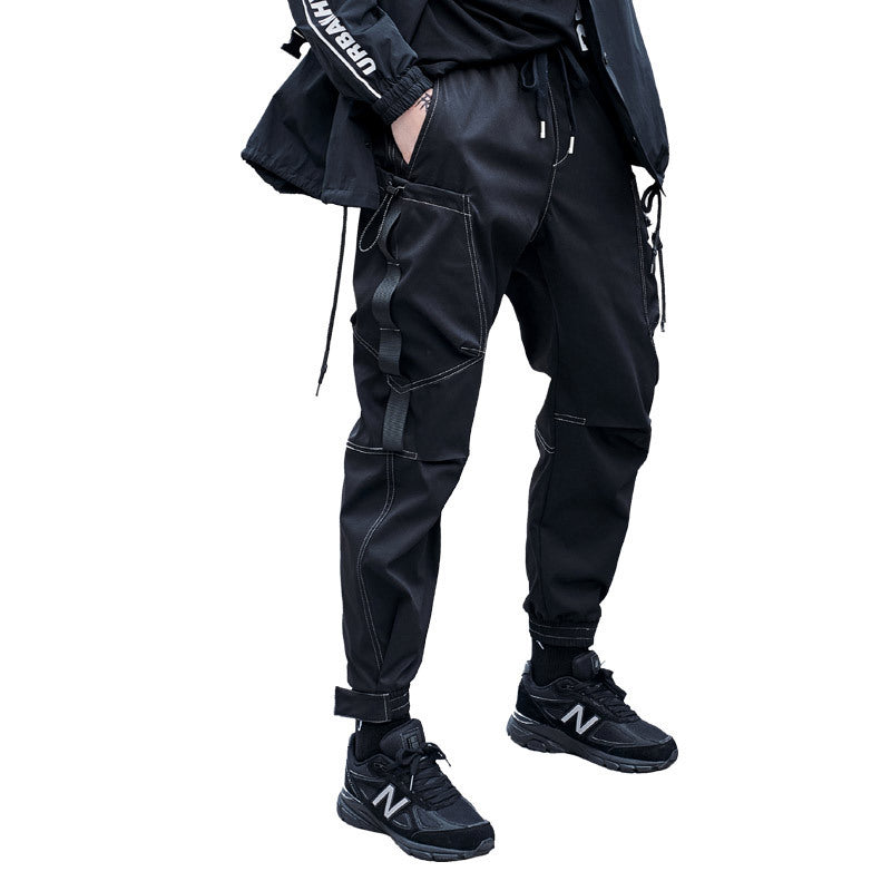 Pantalones casuales holgados de calle de lana gruesa para hombre