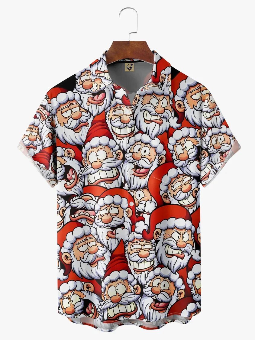 Camisa informal de manga corta de talla grande para hombre