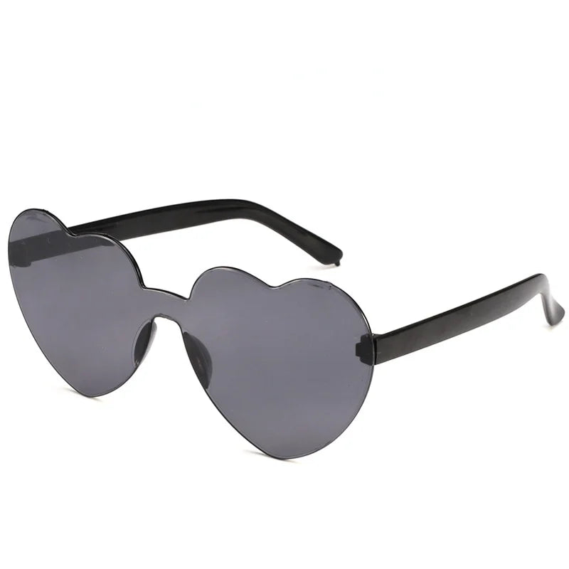 Gafas de sol polarizadas sin montura en forma de corazón para niñas