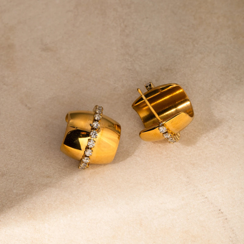 Clips de oreja minimalistas de acero inoxidable