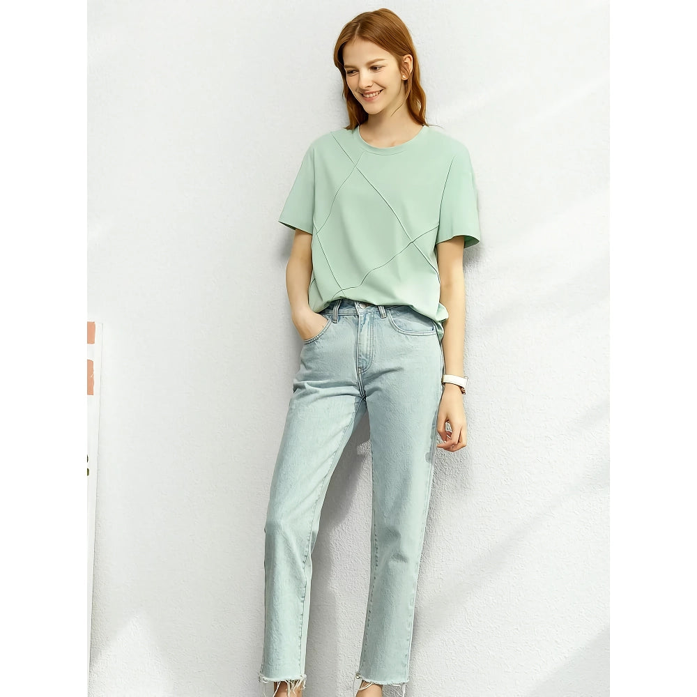 Minimalistisches Casual Basics T-Shirt für Damen