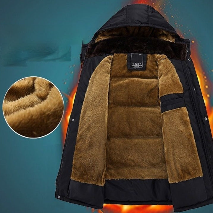 Baumwollgefütterte Jacke für Herren mittleren und älteren Alters