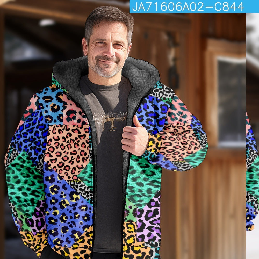 Fleecegefütterte, verdickte Winterkleidung, baumwollgefütterte Manteljacke