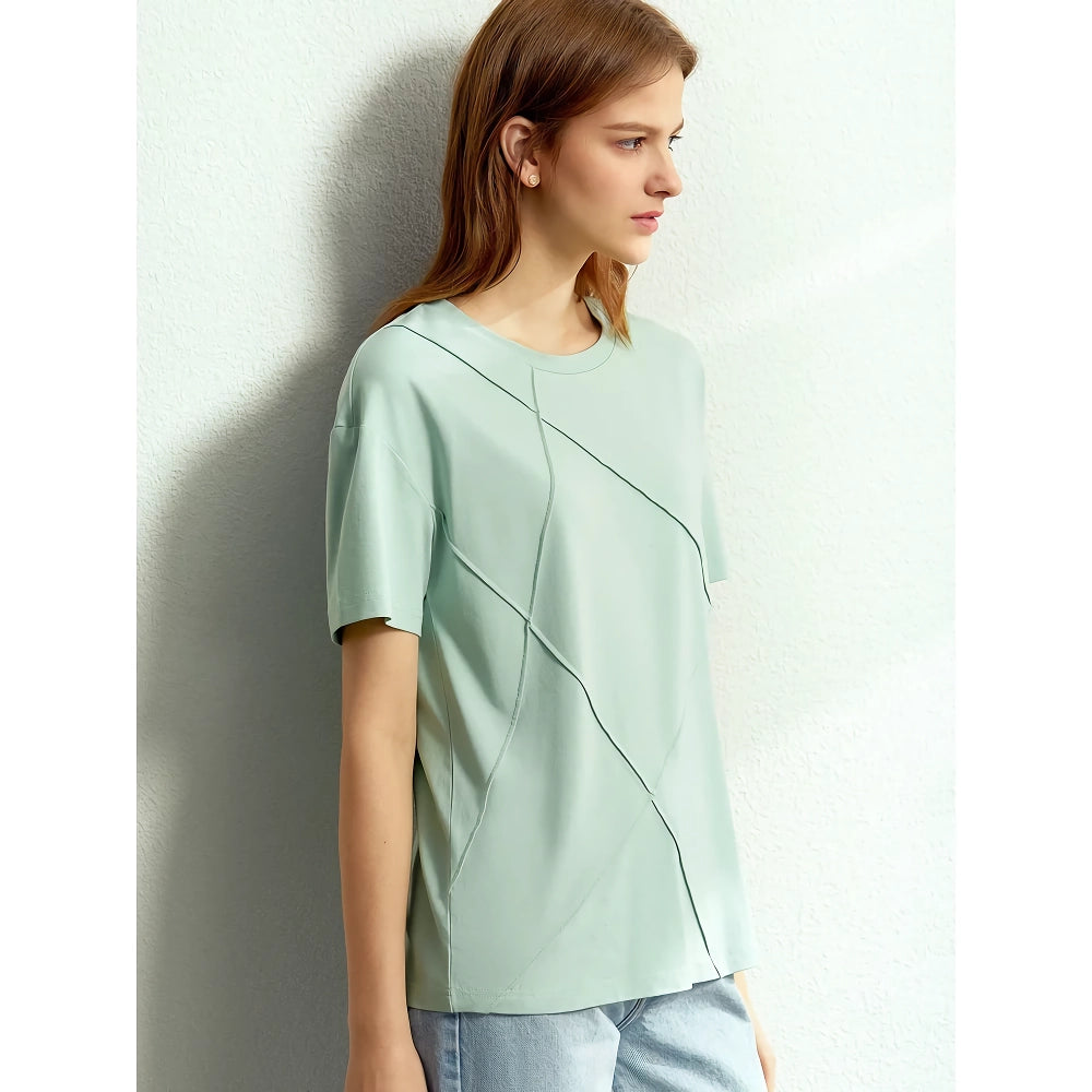 Minimalistisches Casual Basics T-Shirt für Damen