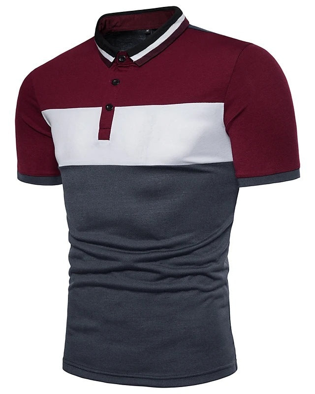 Moda para hombre Patchwork Moda Mangas cortas