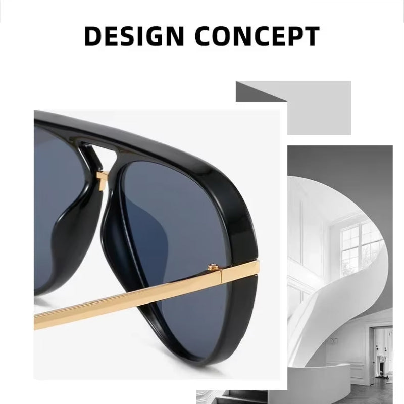 Gafas de sol unisex estilo aviador con protección UV400 para actividades al aire libre