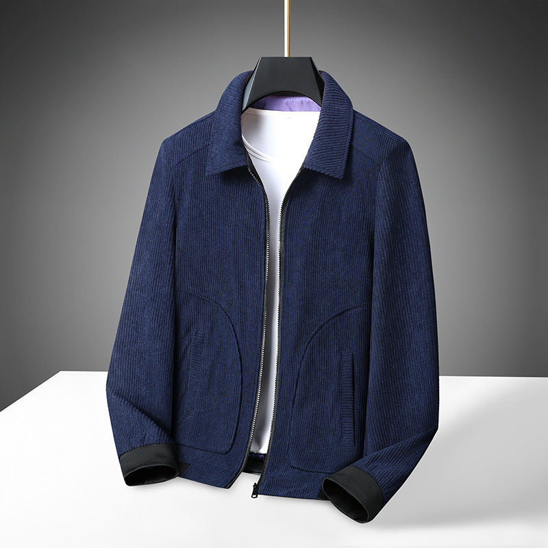 Übergröße Cord Verdickter Mantel Übergewichtige Herrenjacke