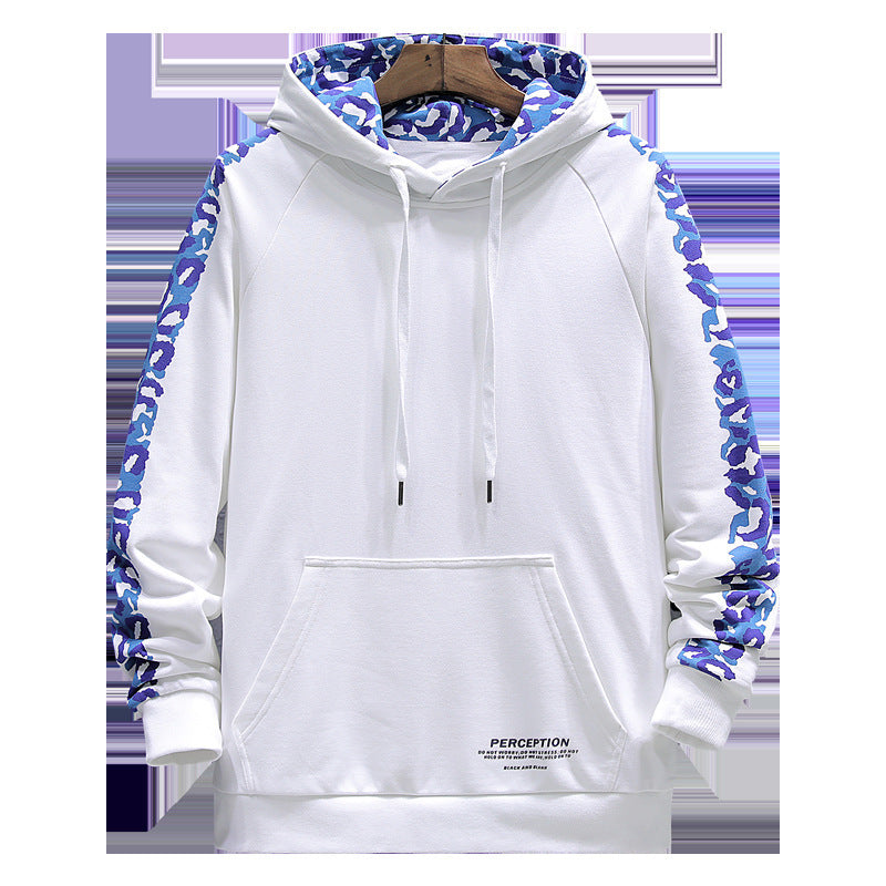 Men's hooded sweater plus fat plus size fat spring and autumn long-sleeved jacket