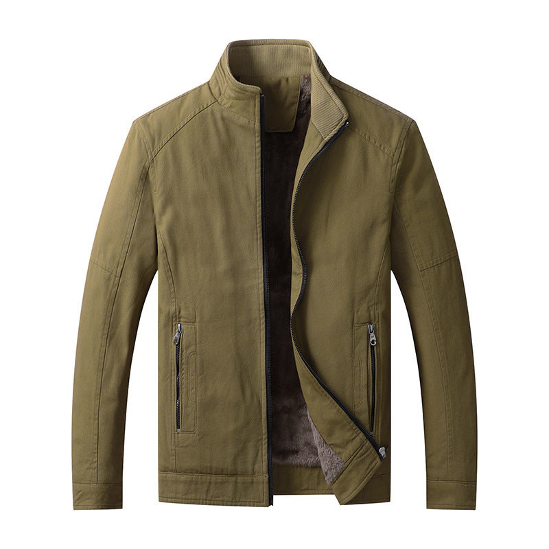 Chaqueta de cuello alto de otoño y abrigo de algodón de terciopelo