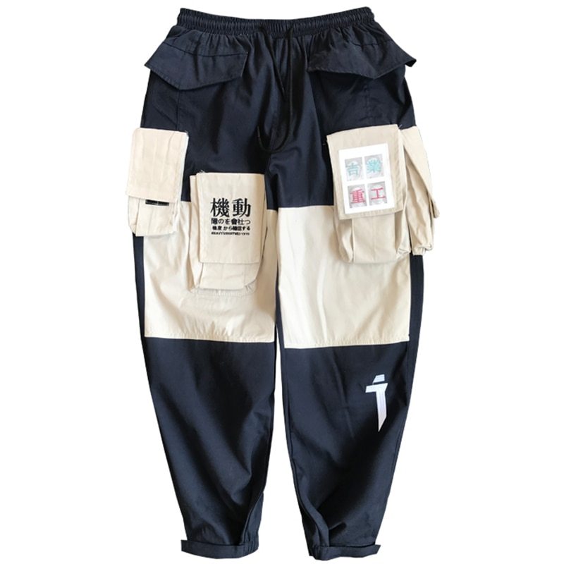 Neue männer Japanischen lose version von overalls mode für männer große größe nähte casual strahl hosen