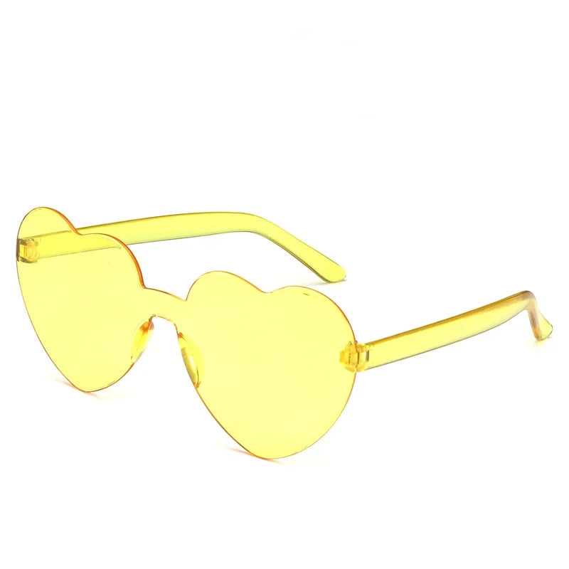 Gafas de sol polarizadas sin montura en forma de corazón para niñas