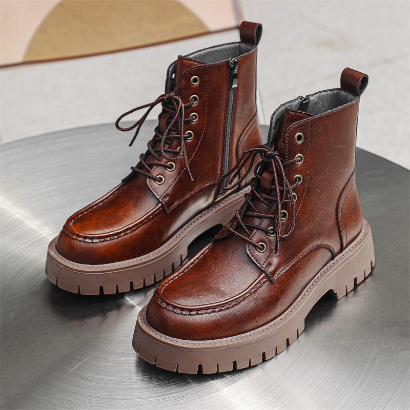 Luxuriöse handgefertigte Stiefeletten aus Leder