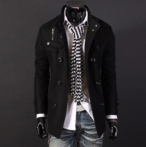 Nuevo abrigo de lana de moda para hombre