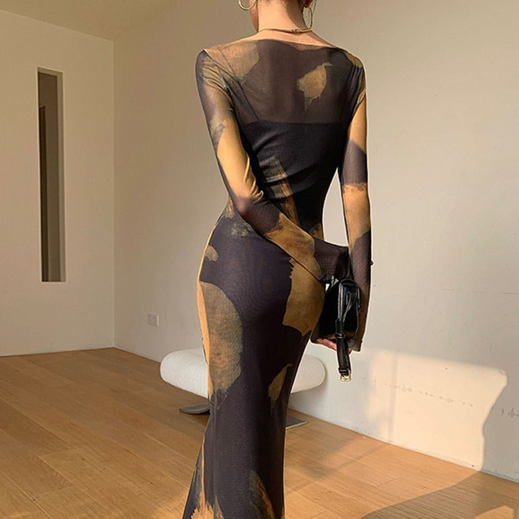 Frühling und Sommer Strick Neckholder Kleid Basis Rock Zweiteiliger Anzug