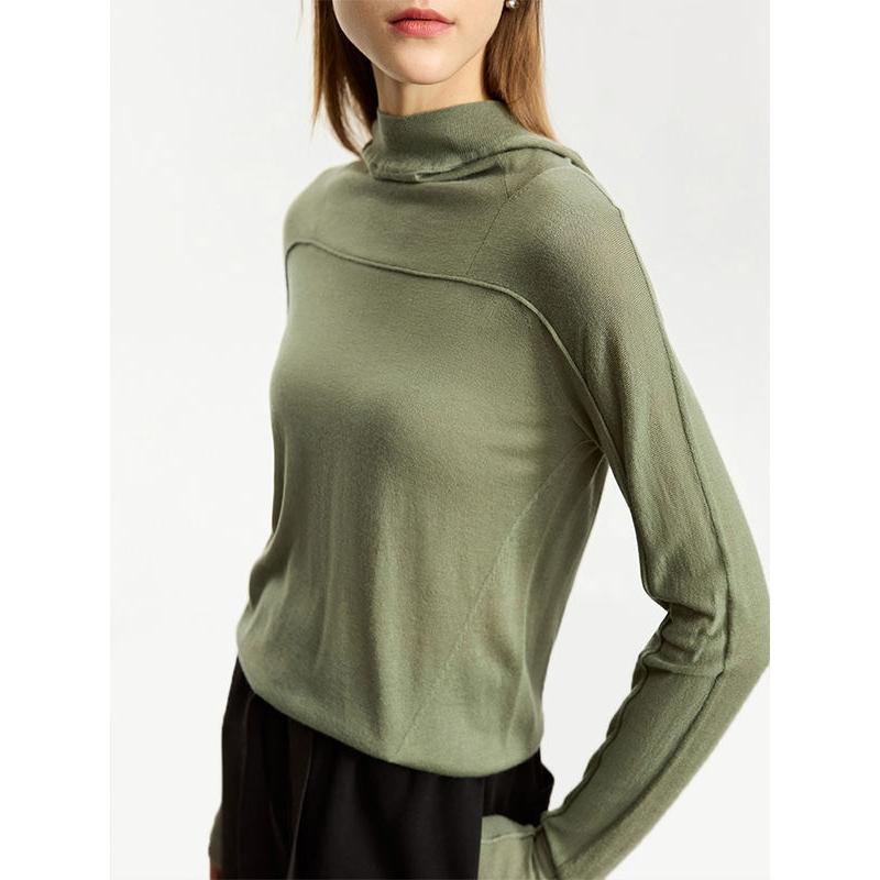 Minimalistischer Slim-Fit-Pullover mit Kapuze