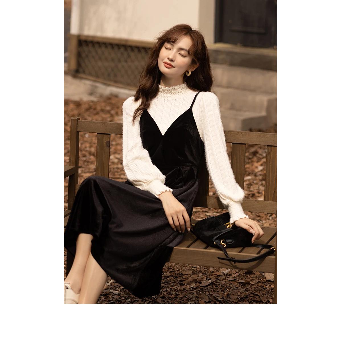 Elegantes Patchwork-Kleid aus Spitze