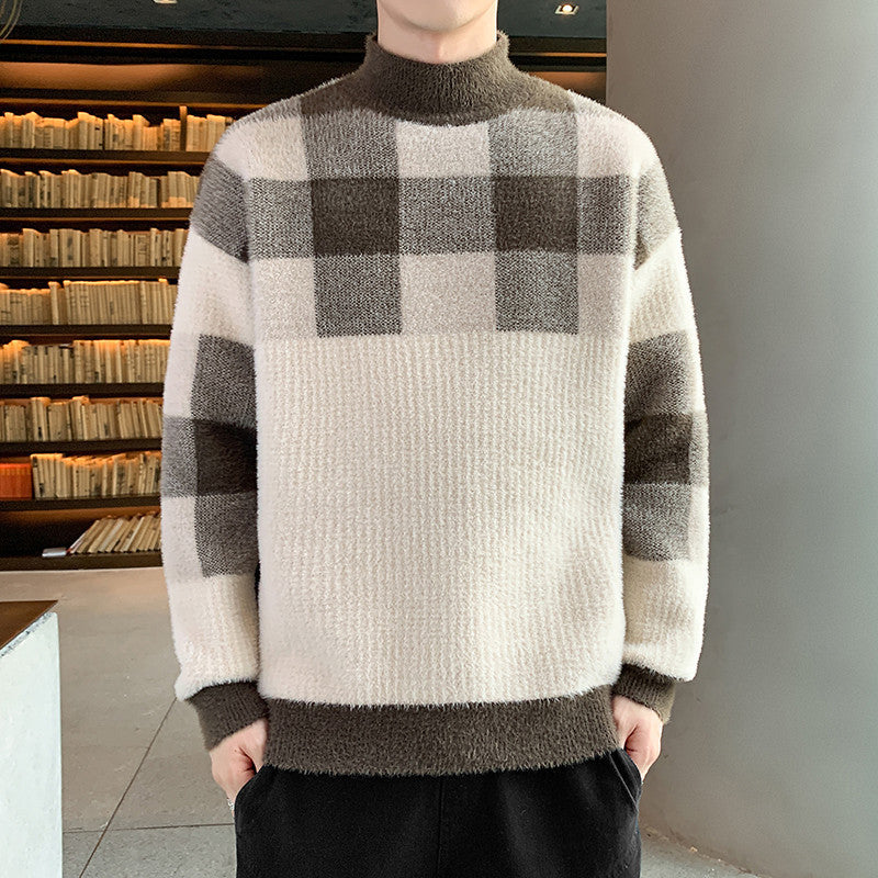 Suéter holgado y grueso de moda para hombre