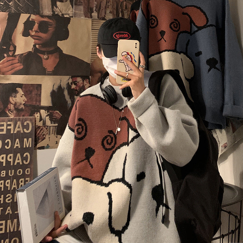 Suéter holgado de invierno grueso para hombre