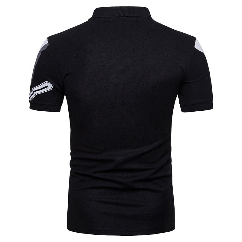 Lässiges Poloshirt mit geometrischem Aufdruck für Herren