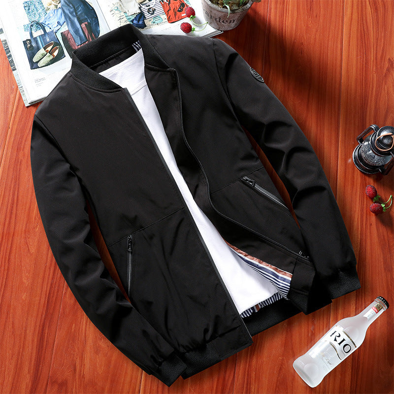 Chaqueta de hombre de cuello alto para primavera y otoño