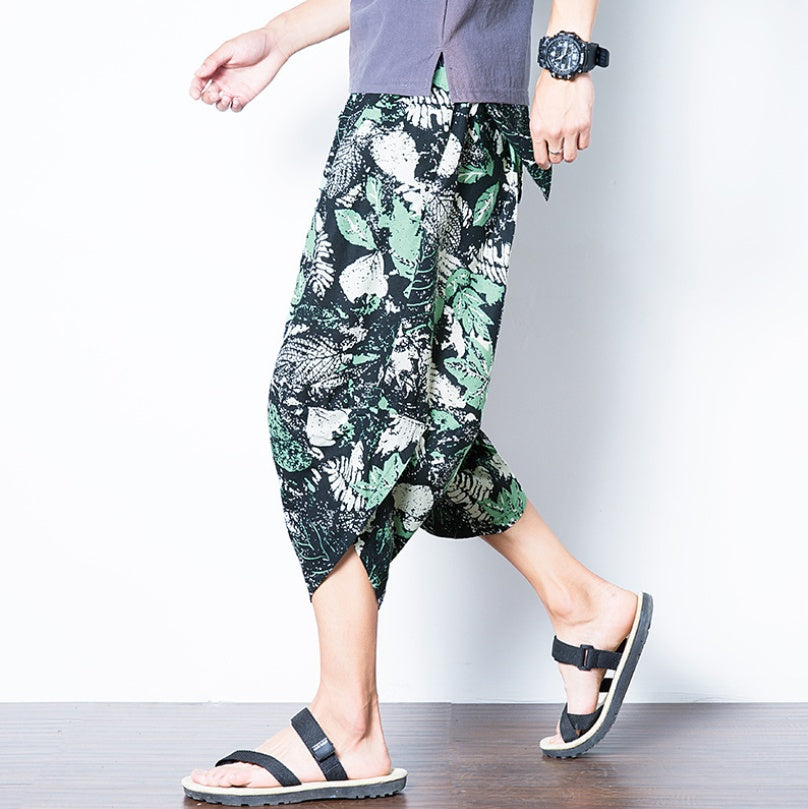 Pantalones nepaleses de estilo chino retro de gran tamaño, pantalones de elefante salvaje con personalidad tailandesa