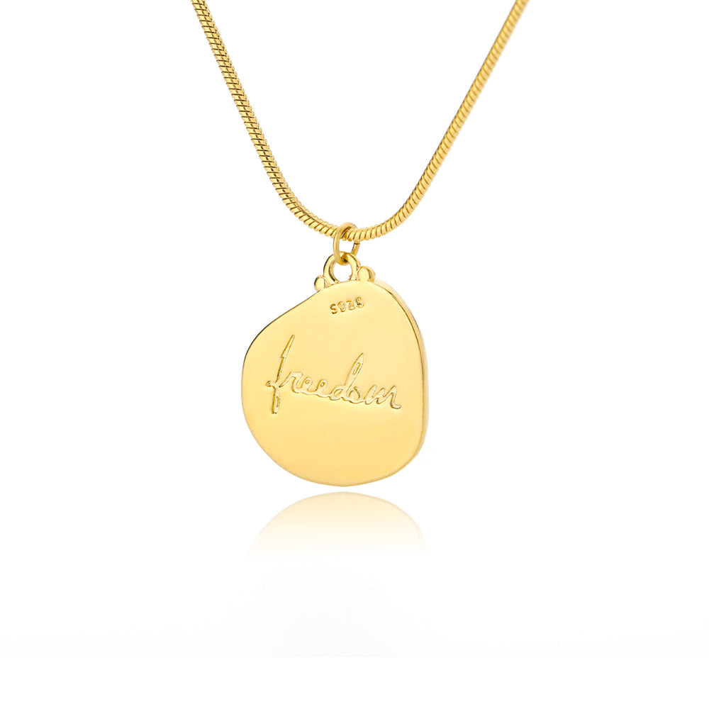 Collar con colgante de búho dorado para mujer