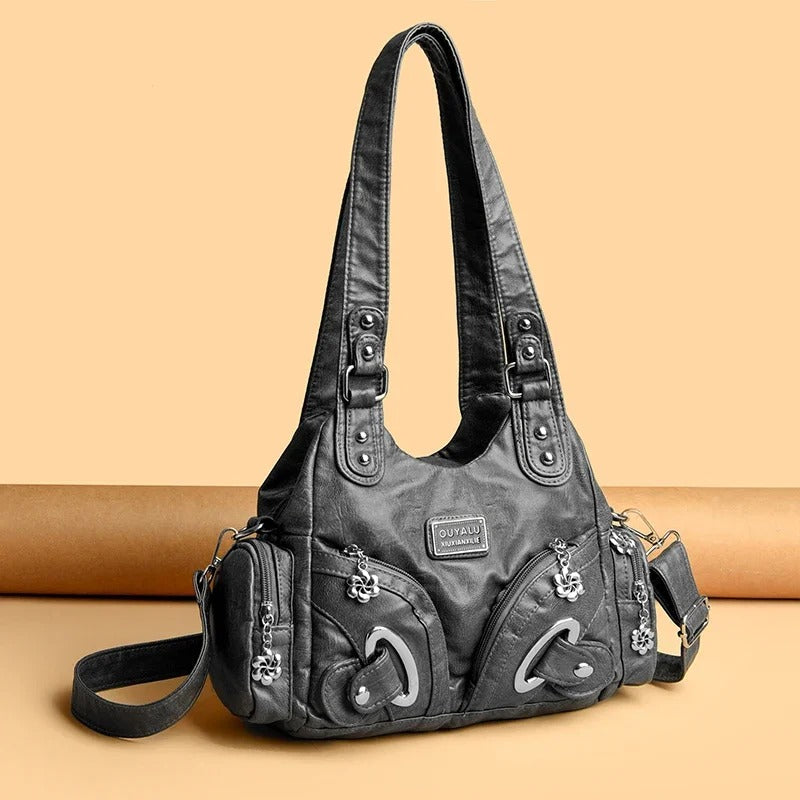 Luxuriöse Umhängetasche aus weichem Leder für Damen