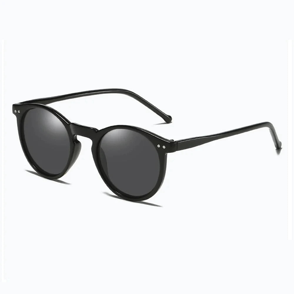 Gafas de sol polarizadas redondas retro 2024 UV400