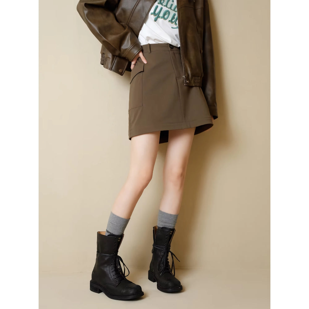 Schlankmachender Rock mit abnehmbarem Design und hoher Taille