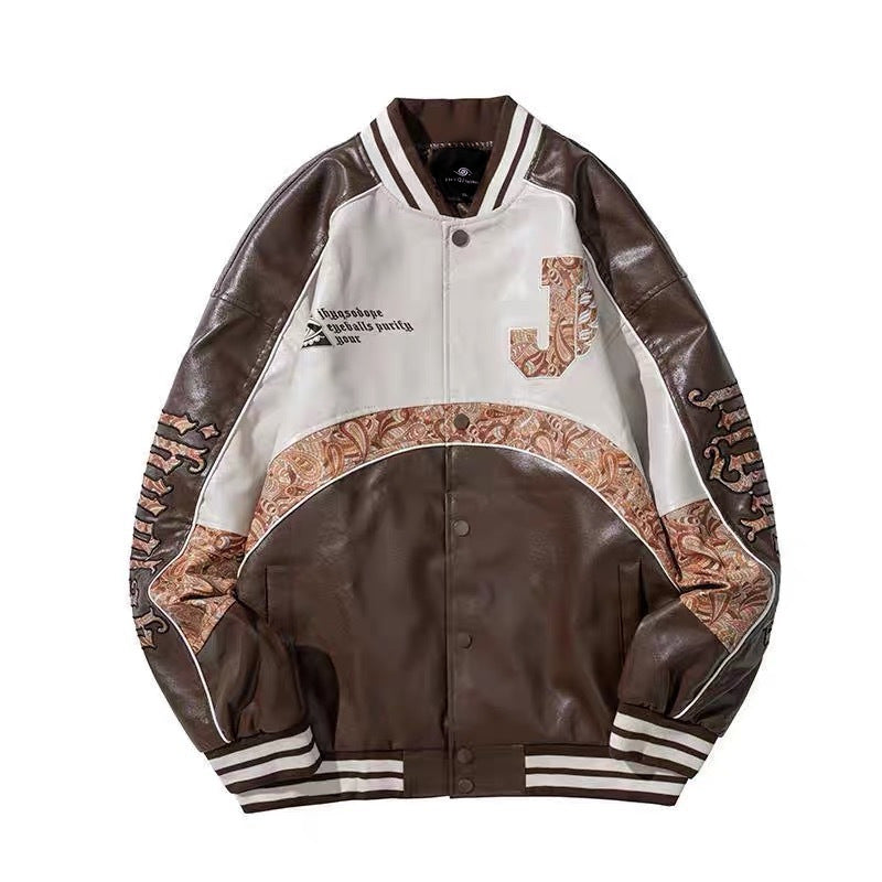 Uniforme de béisbol de cuero PU para hombre