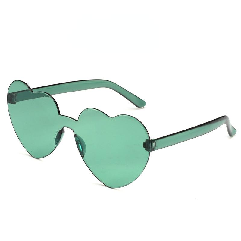 Gafas de sol polarizadas sin montura en forma de corazón para niñas