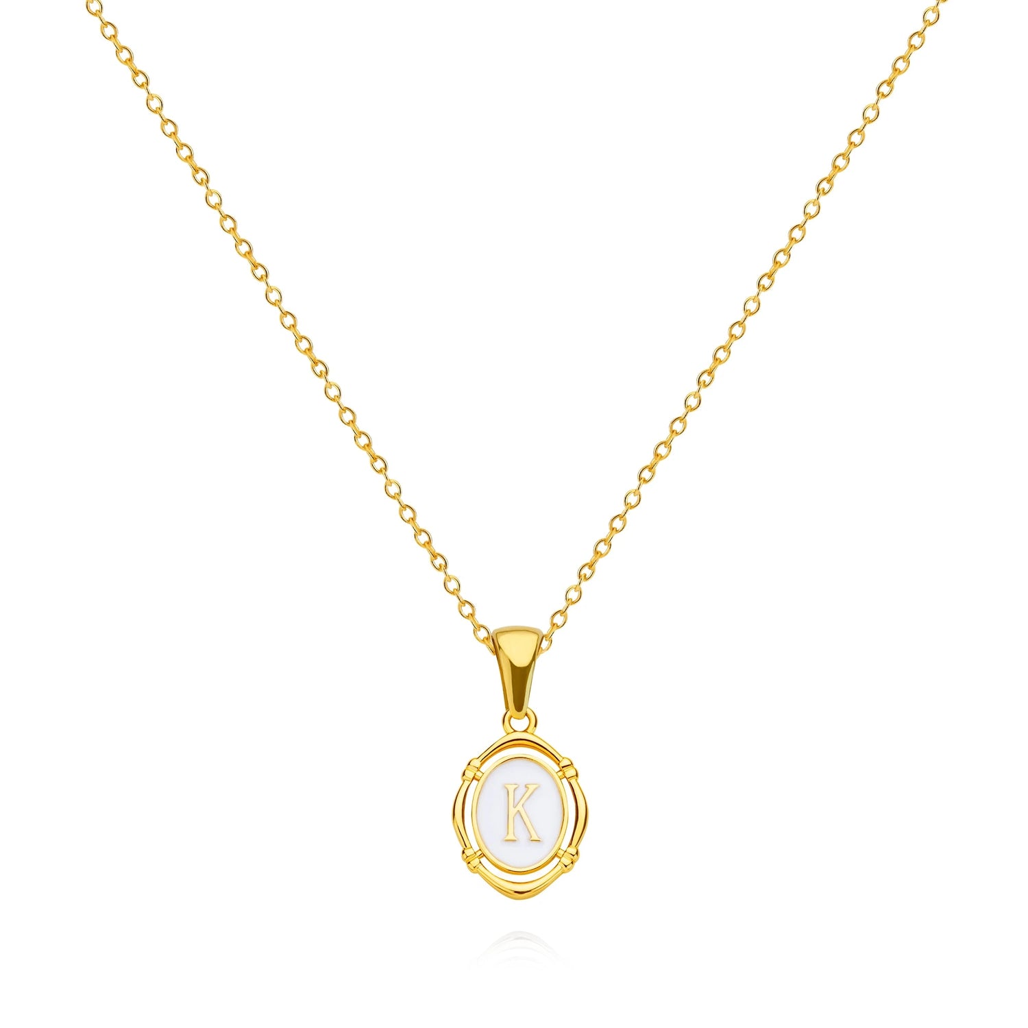Golden Drip Oil Letter Pendant Necklace - Elegant Fashion Jewelry for Women
