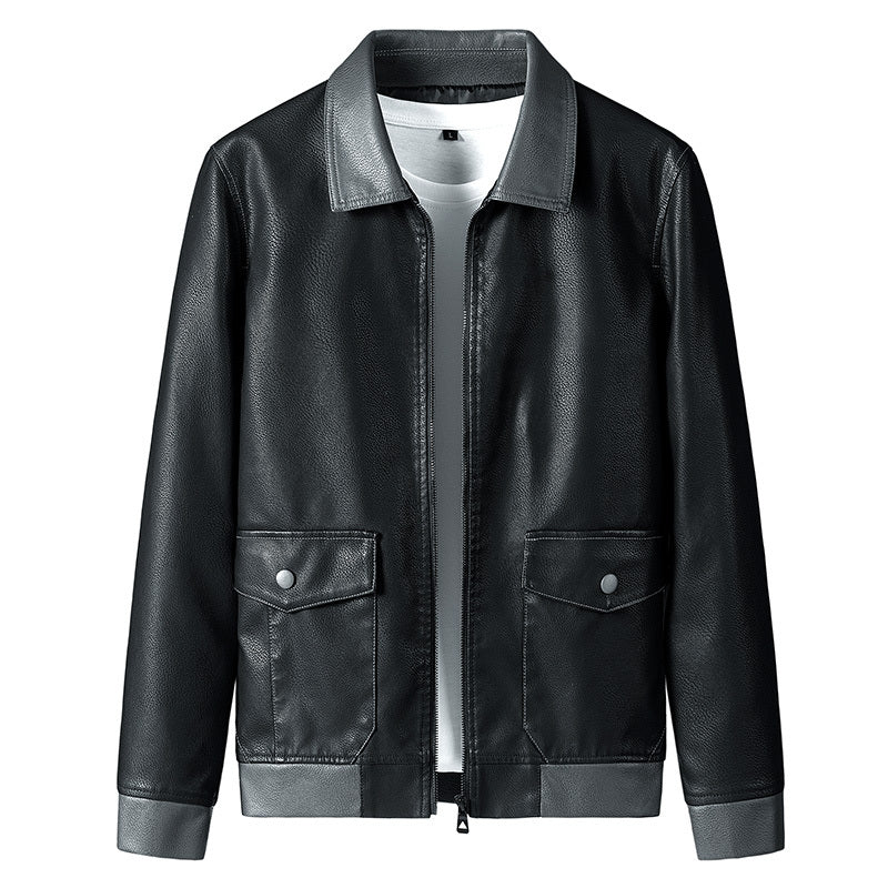 Nueva chaqueta holgada de otoño para hombre de mediana edad y talla grande