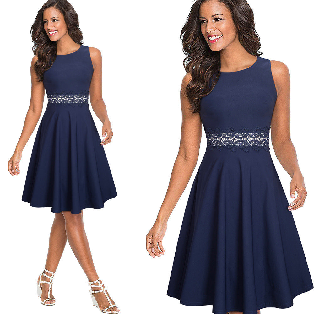 Vestido de encaje estilo europeo y americano