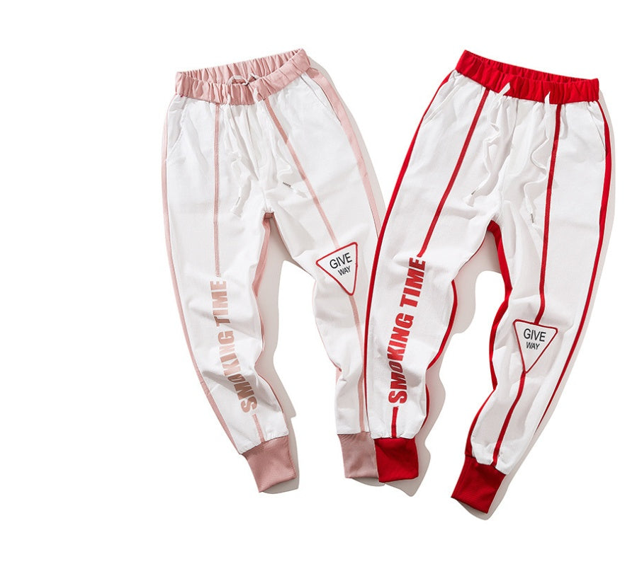 Pantalones casuales de estilo hip hop para hombre, estilo europeo y americano, pantalones de chándal con estampado de hip hop de estilo callejero, pantalones de verano para hombre