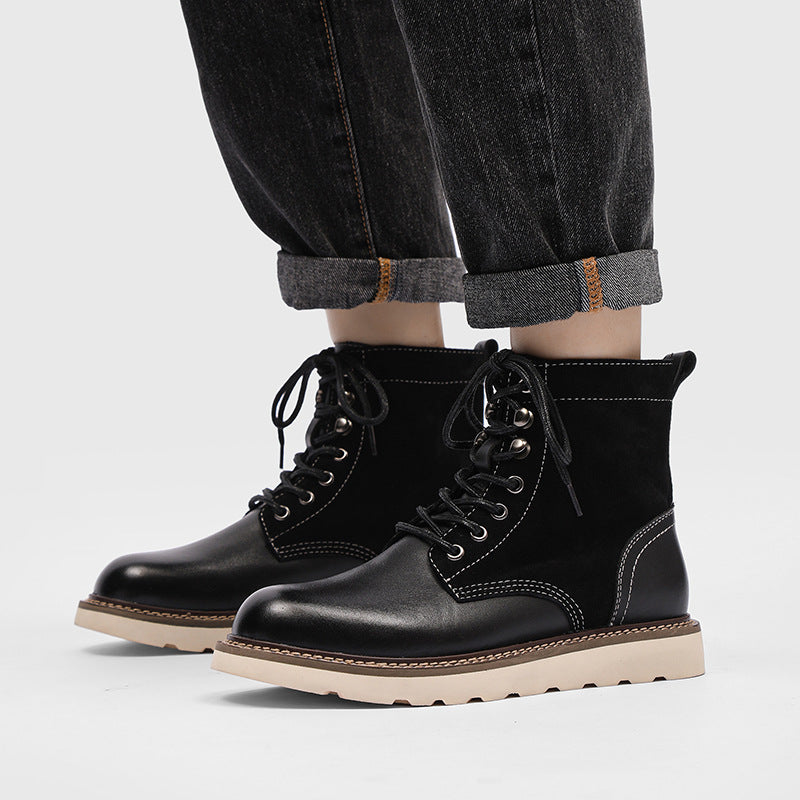 Vintage Militär-Motorradstiefel aus Rindsleder für Herren