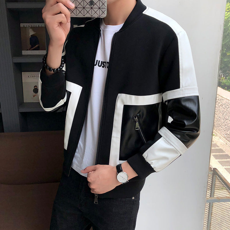 Cuello alto con costuras en la parte superior de la marea de cuero