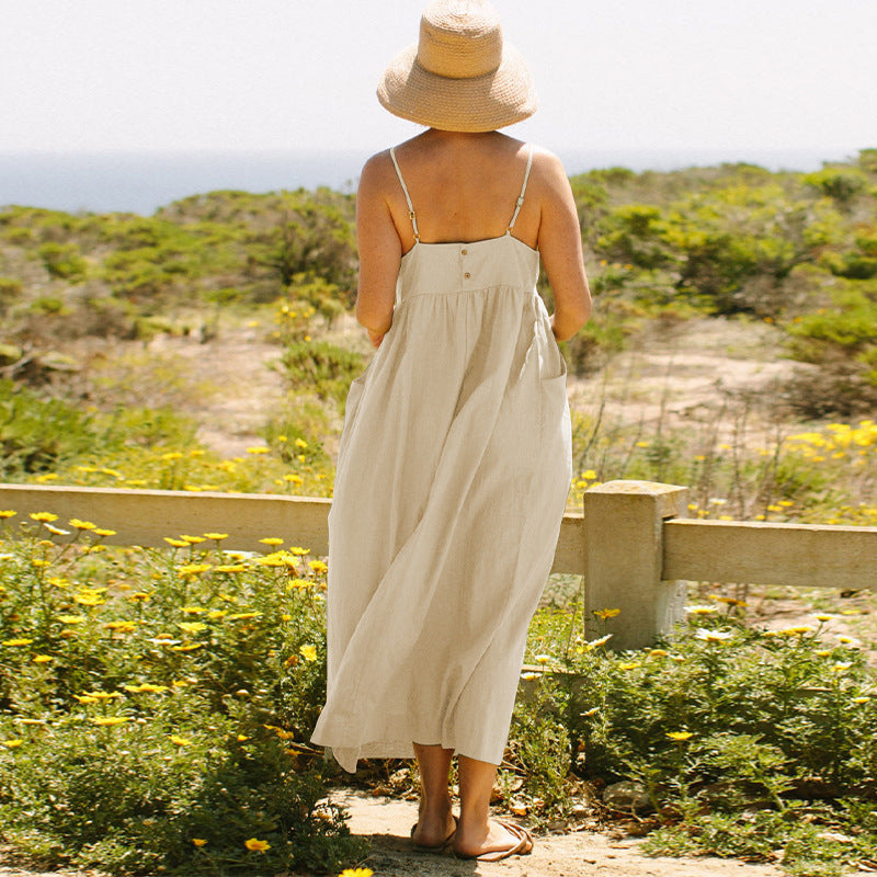 Damen Slingkleid aus Baumwolle im französischen Design