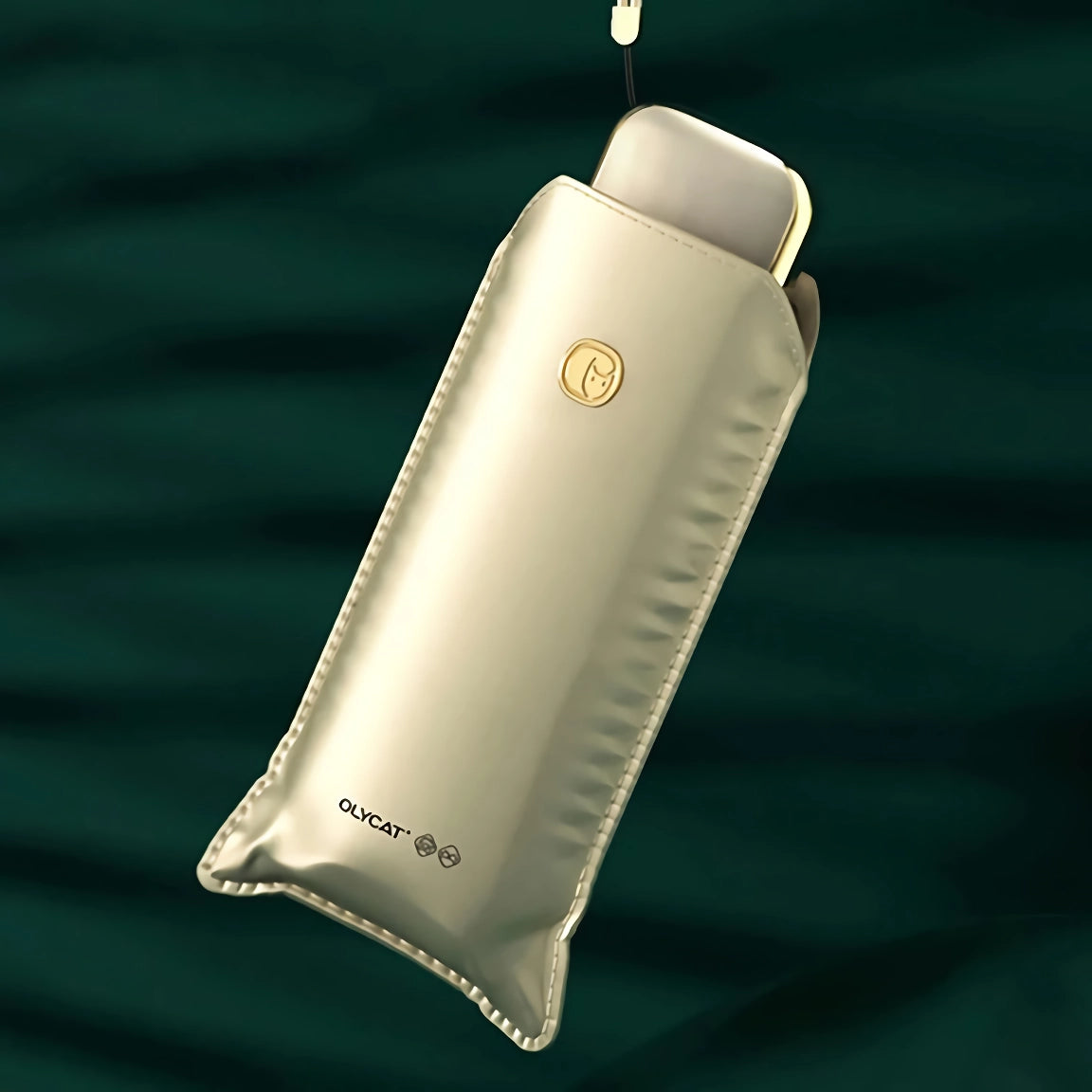 Tragbarer Mini-Regenschirm mit UV-Schutz – Titan-Gold-Beschichtung