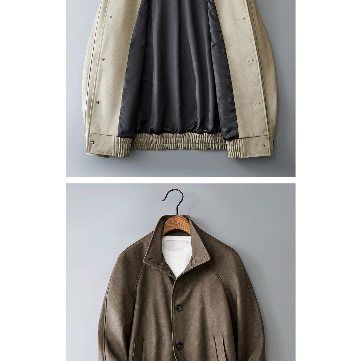 Casual Korean Retro Two-tone Men's Coat